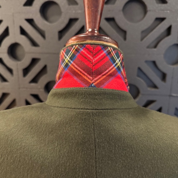 Algo | Green and Red Plaid Cashmere Blazer - Picture 8 of 11